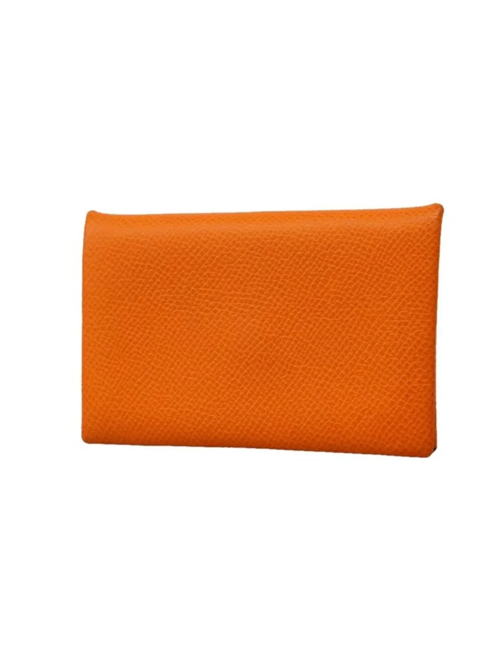 Hermes Coin Case Calvi Verso Veau Epsom Orange Minyan Celeste Silver